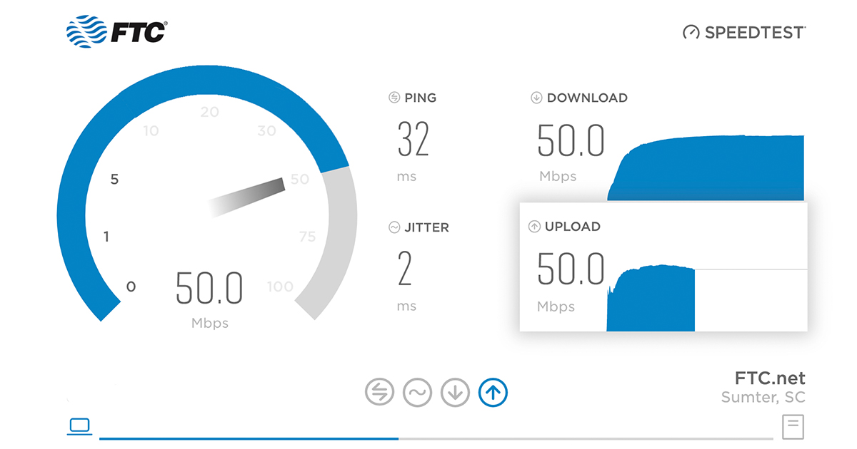 test your internet upload and download speed