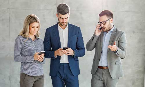 Woman talking on phone with FTC Unlimited Plan